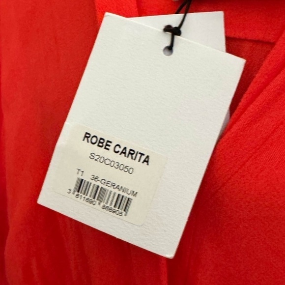 SUNCOO • Geranium Robe Carita Viscose Dress Designed In France - Picture 5 of 7